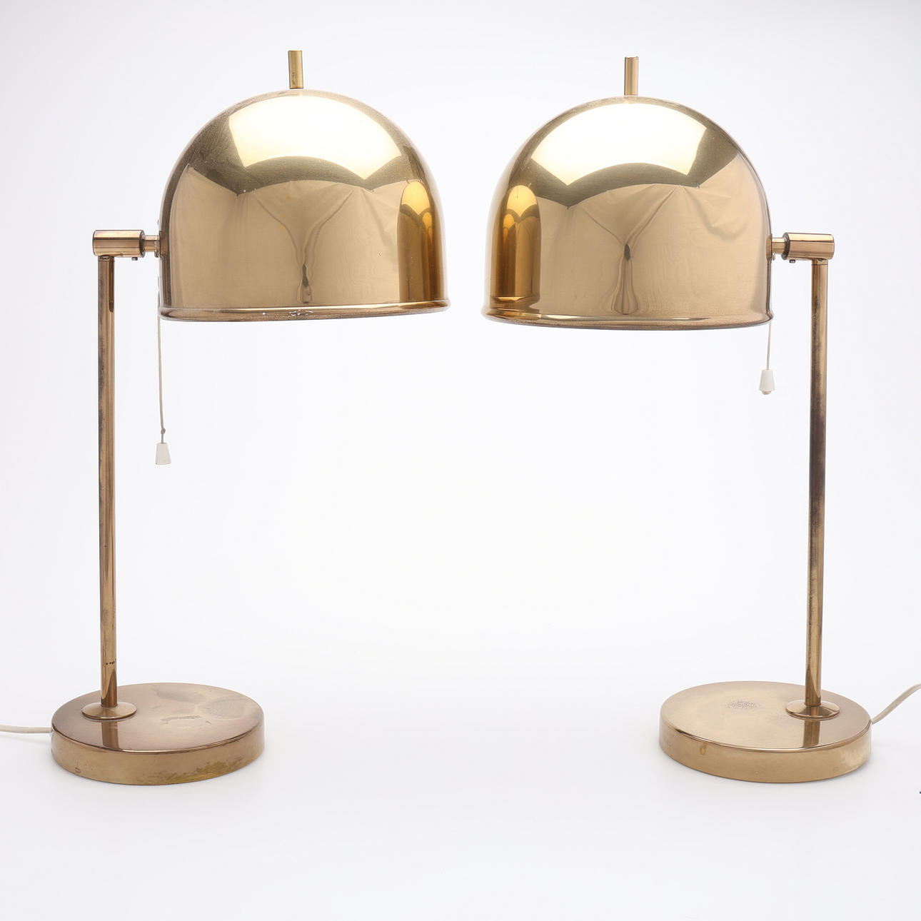 EJE AHLGREN. TISCHLAMPEN, EIN PAAR, MESSING, B-075, BERGBOMS.