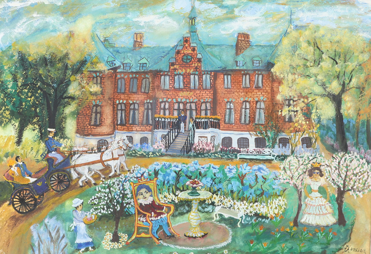 ALMA HANSSON. SEGÚN. Castillo de Sofiero, estampa.