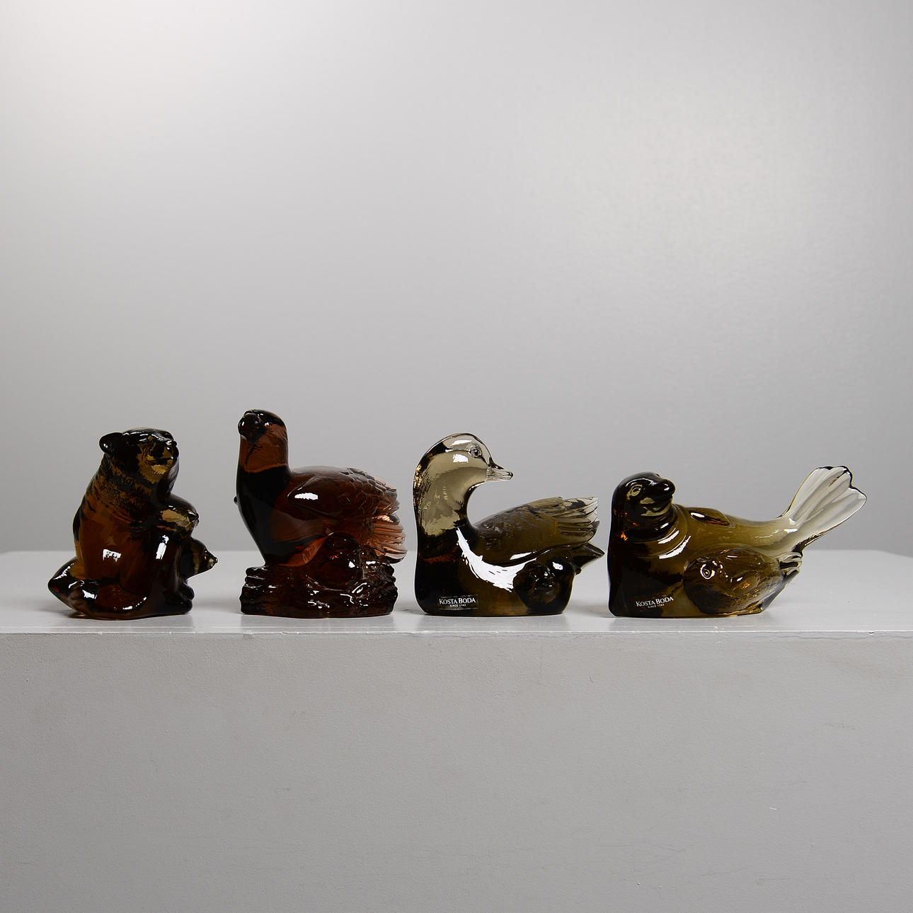 PAUL HOFF. Figures, 14 pieces, for WWF, Kosta Boda & Svenskt