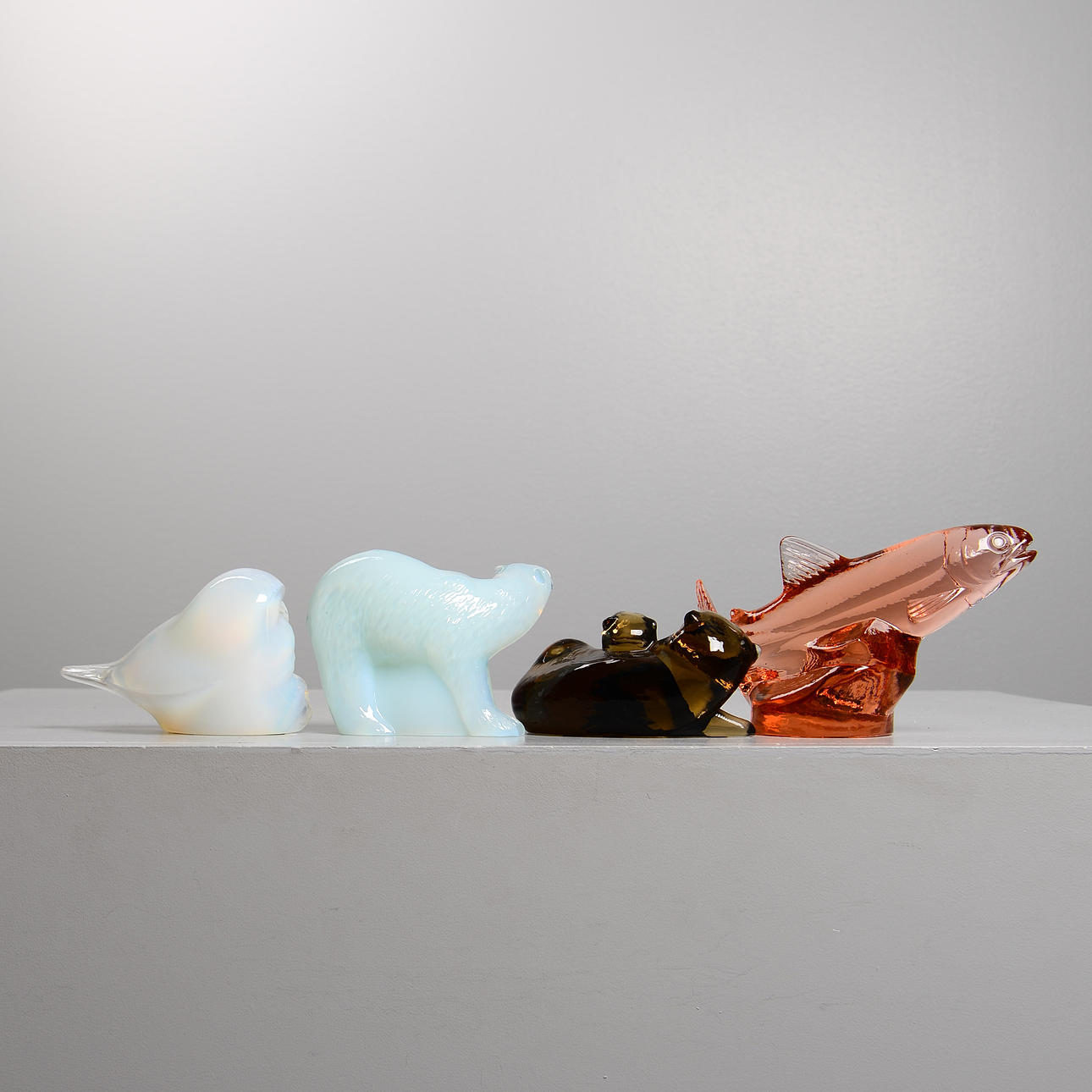 PAUL HOFF. Figures, 14 pieces, for WWF, Kosta Boda & Svenskt Glas