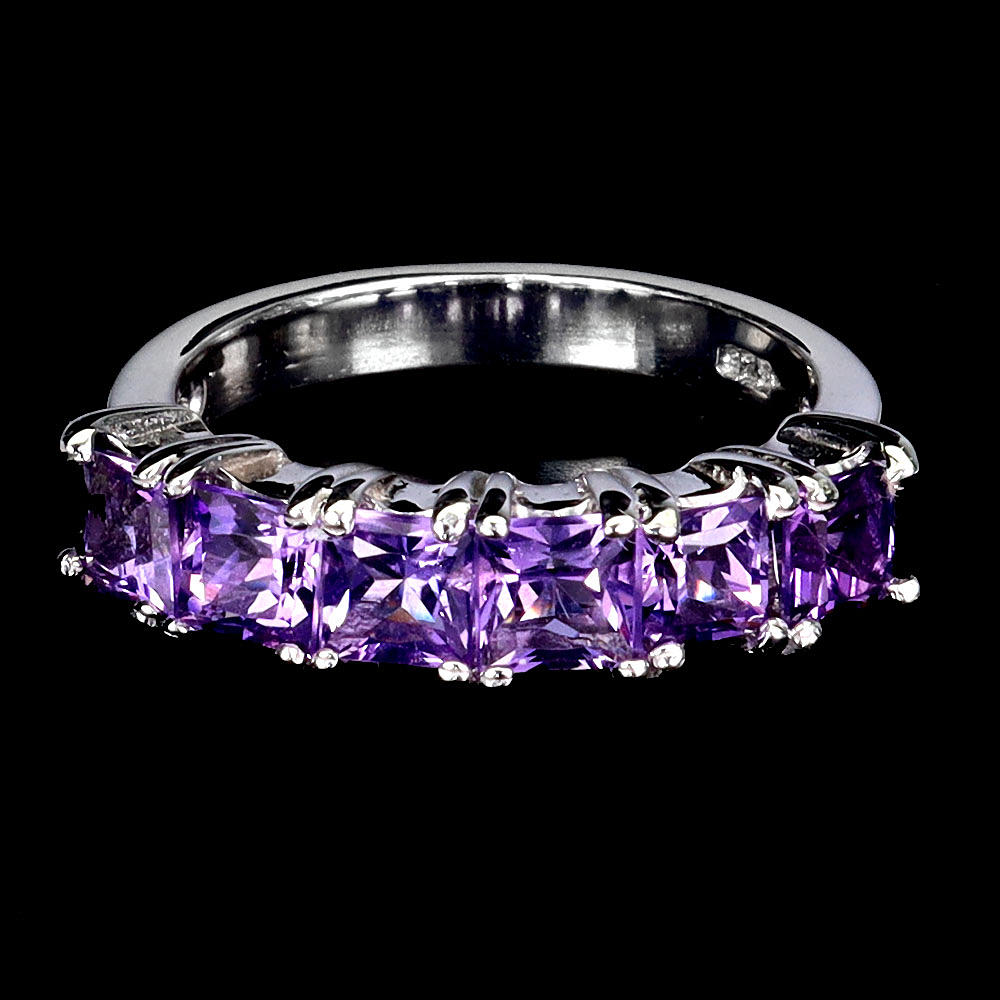 AMETHYST SILVER RING.