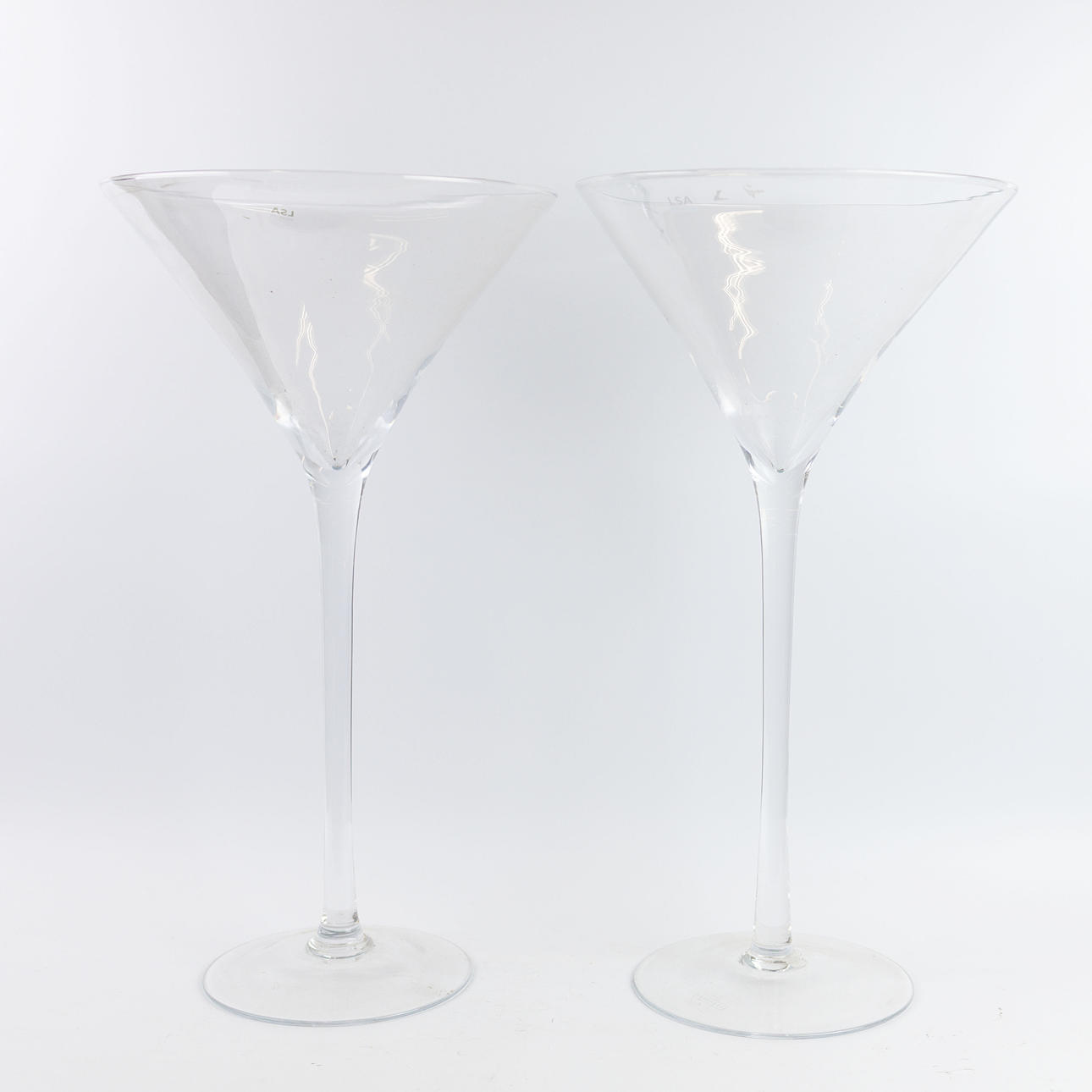 LSA OVERSIZED MARTINI GLASSES, A PAIR.