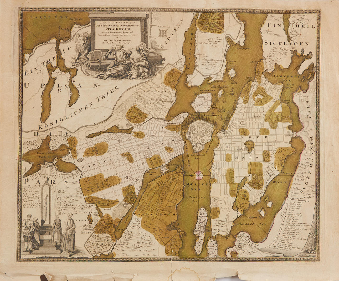 MAPA, ESTOCOLMO, HOMANN, CA 1730.