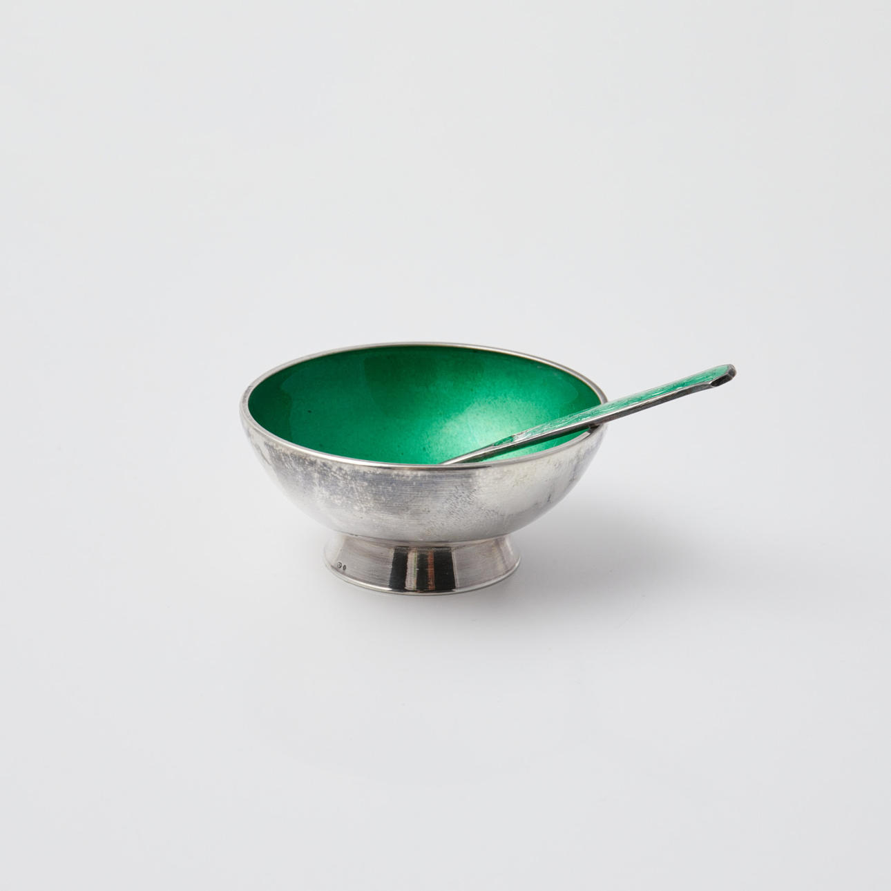 Saltkar, sterlingsølv, emalje, Meka, Danmark,.