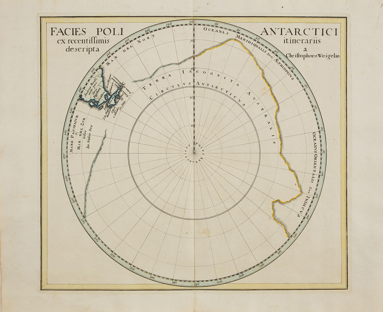 MAPA, ANTÁRTIDA, CA 1740.