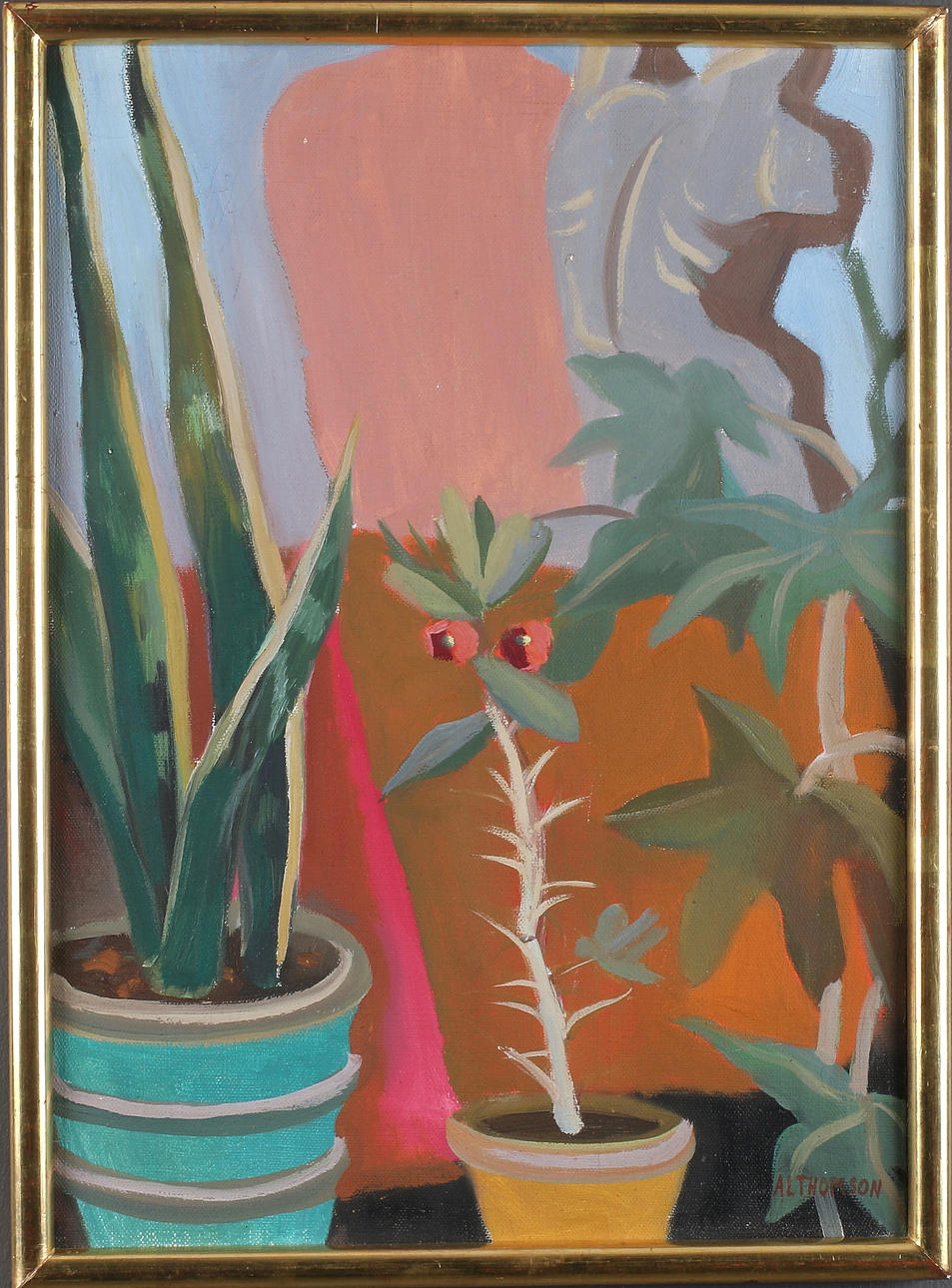 ANNA-LISA THOMSON. Blomsterstilleben, olja på duk, signerad.