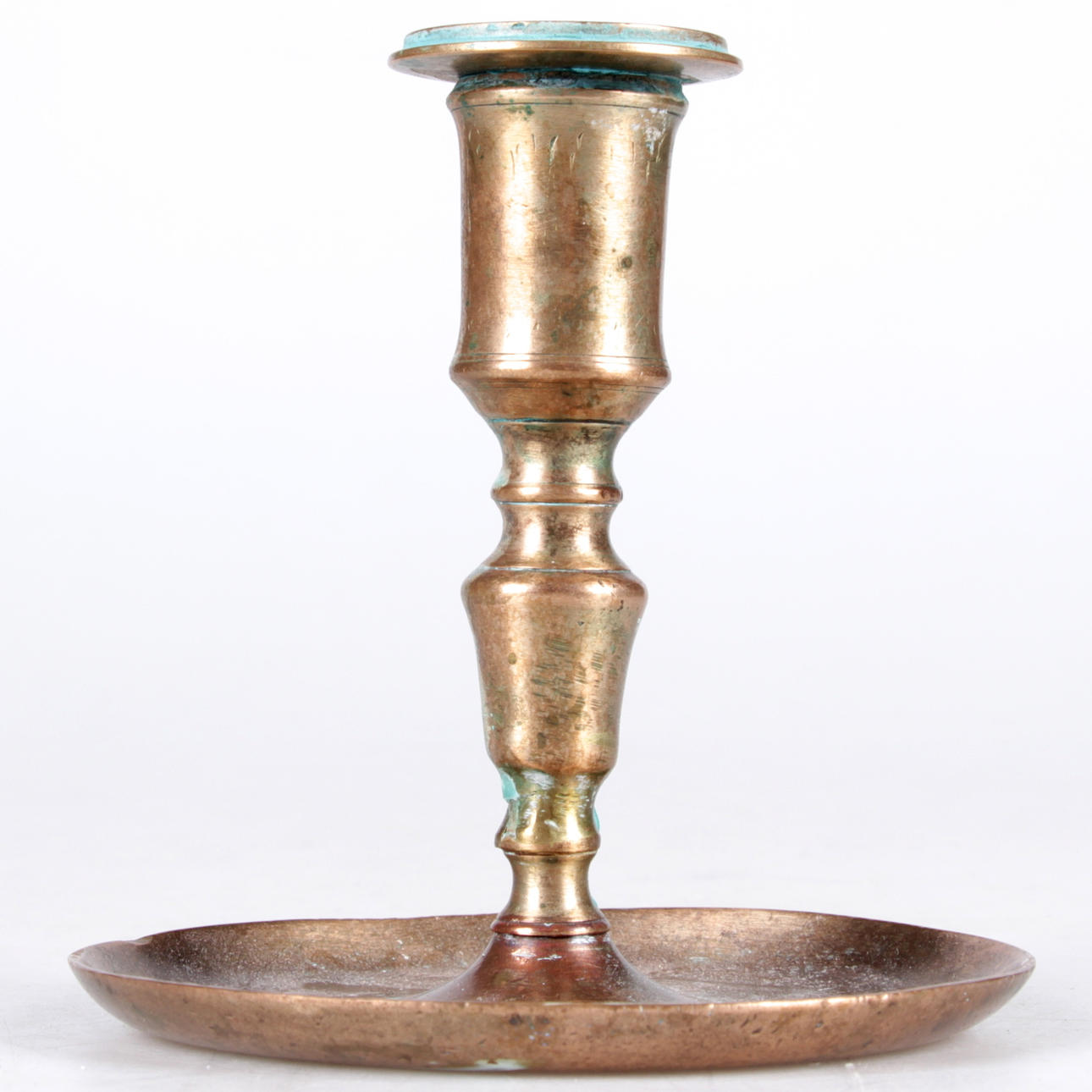 LJUSSTAKE, mässing, 1700/1800-tal.