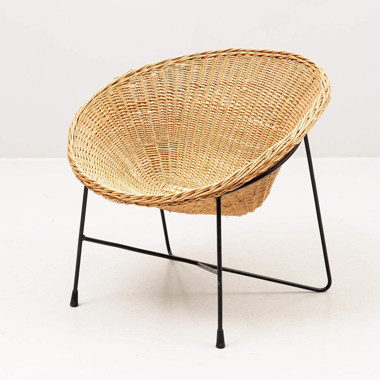 FÅTÖLJ, "Comet", flätad pil, IKEA, 1960-tal.