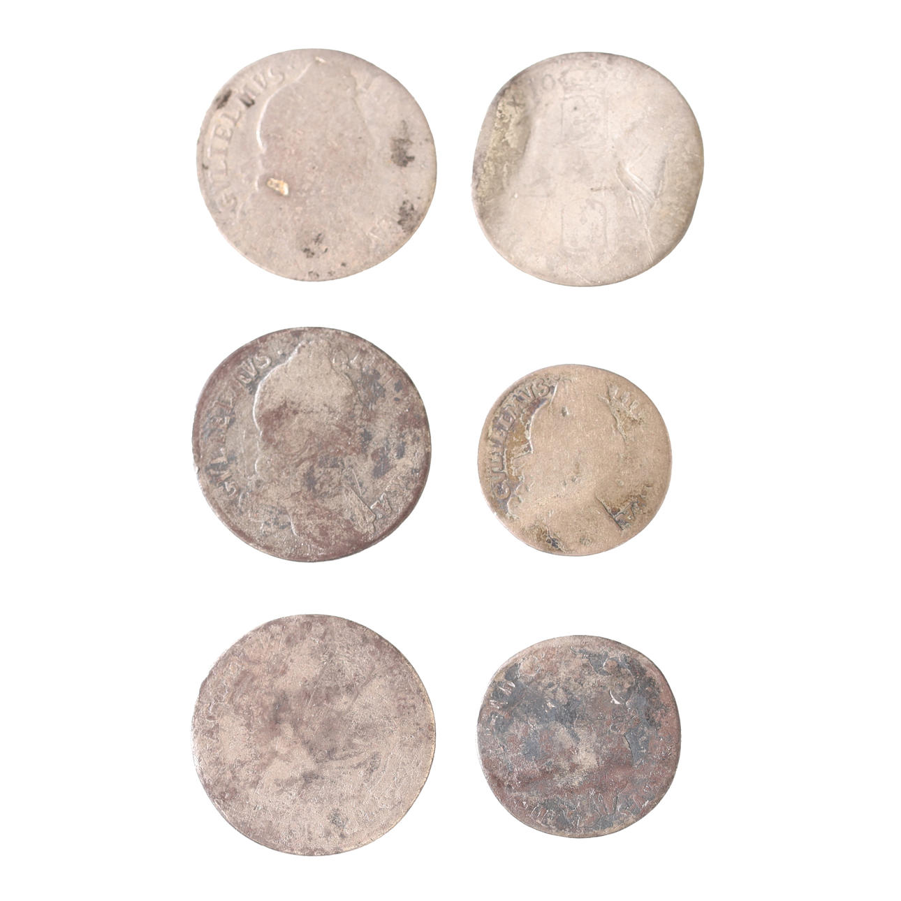 WILHELM III. SILBERMÜNZEN (6).