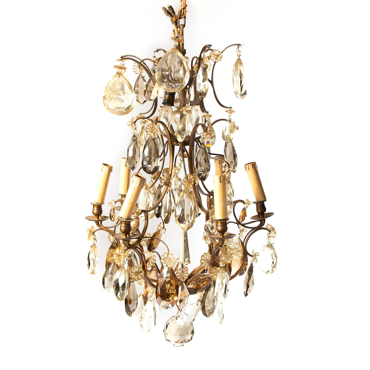 CHANDELIER. Rococo style, 20th century.