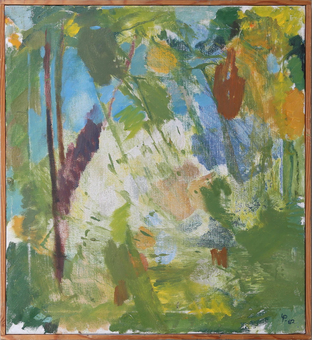 LASSE PERSSON. "Trädgården", olja på duk, signerad och daterad -62.