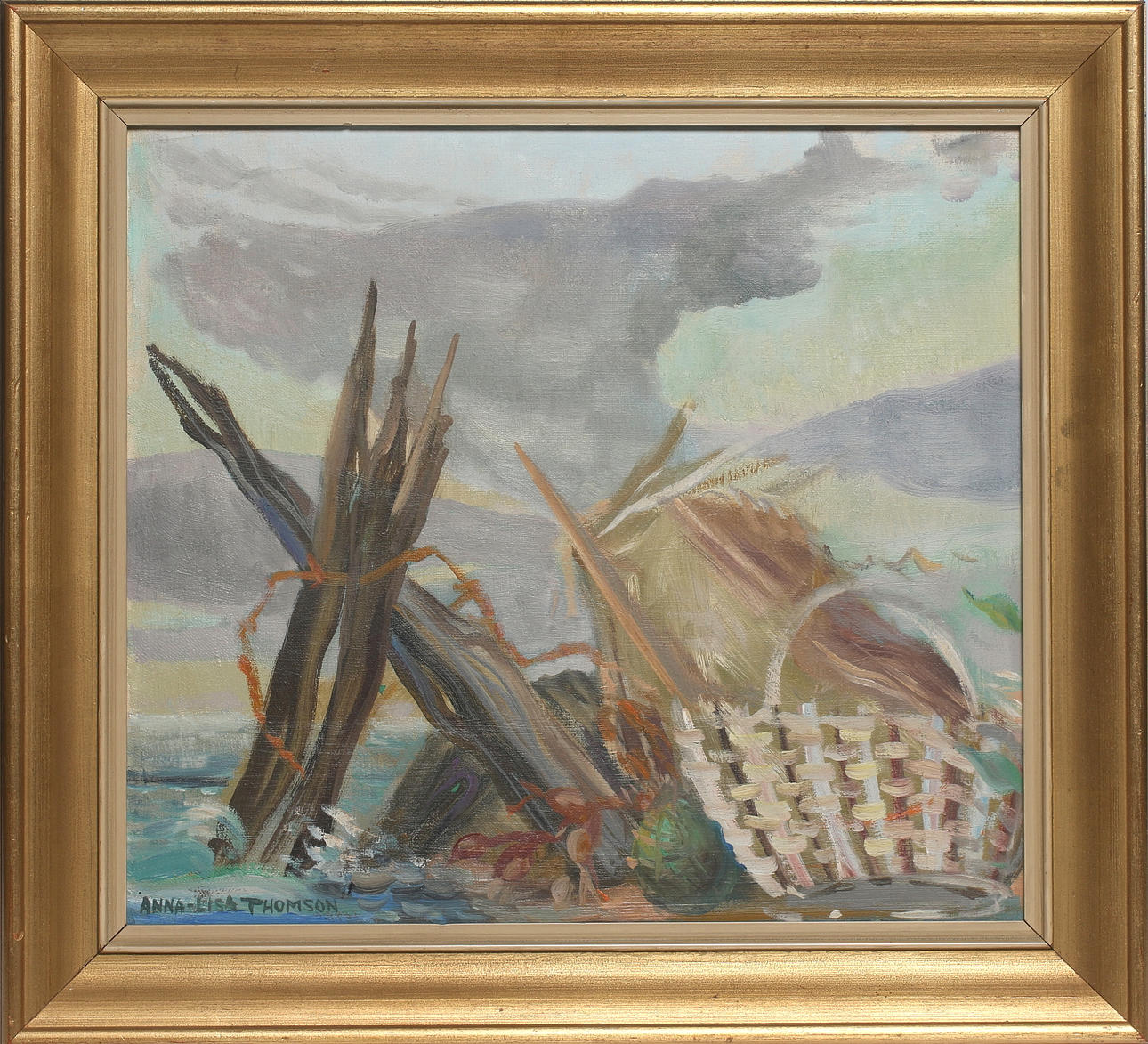 ANNA-LISA THOMSON. Kuststilleben, olja på duk, signerad.