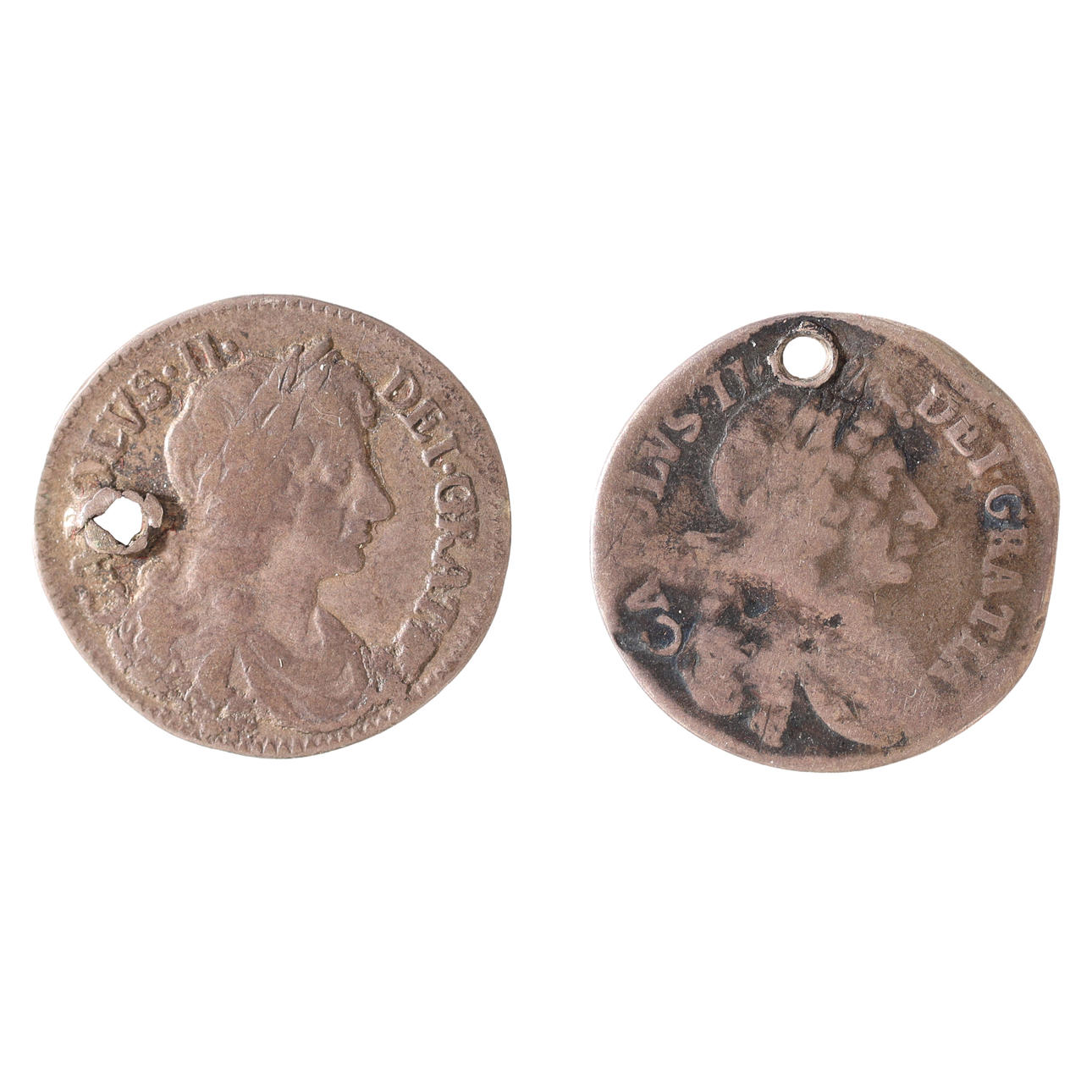 ENGLAND, TWO AR GROAT'S, CHARLES II (2).