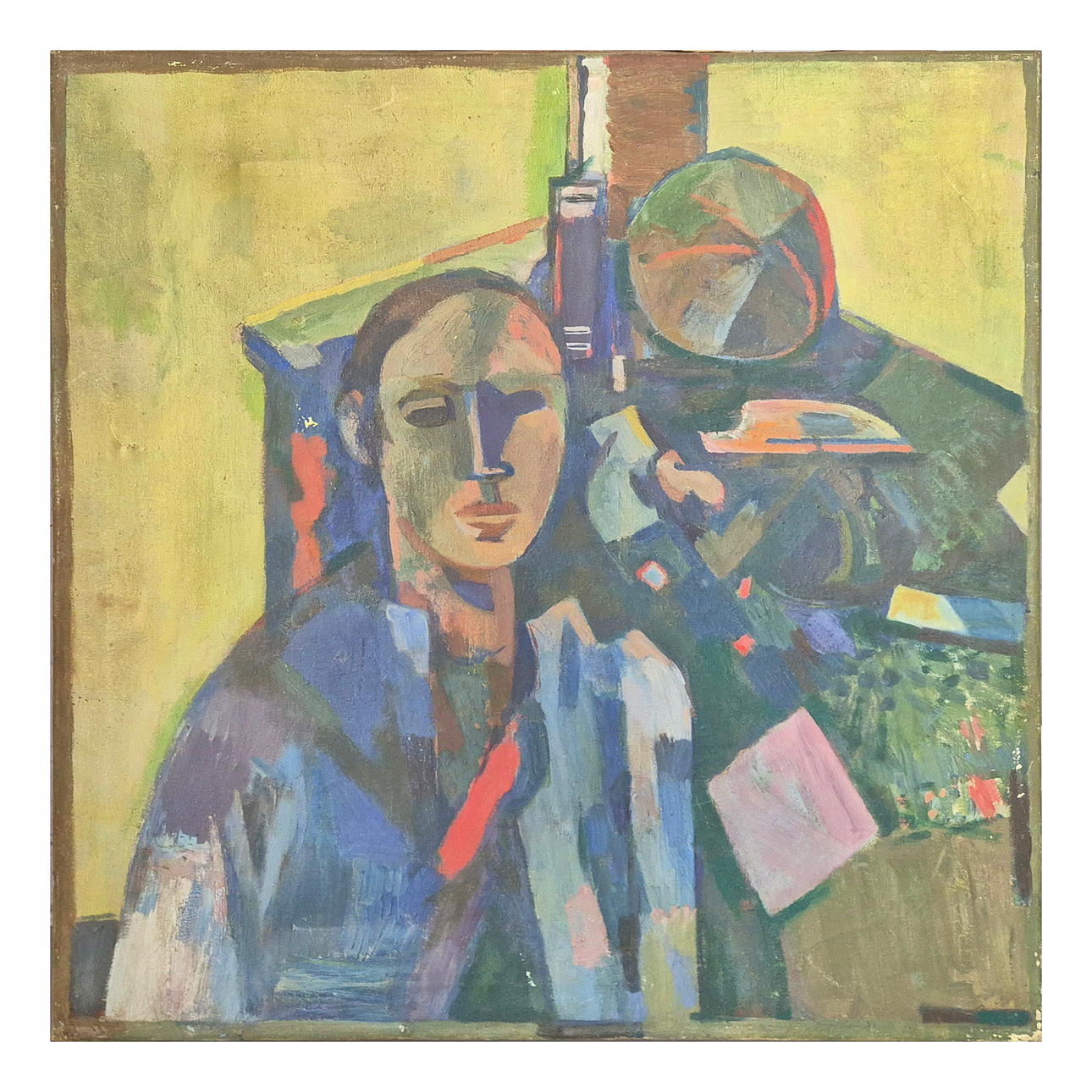 IN THE MANNER OF JOHN PASSMORE (1904 – 1984). PORTRAIT BEFORE WOOD ...