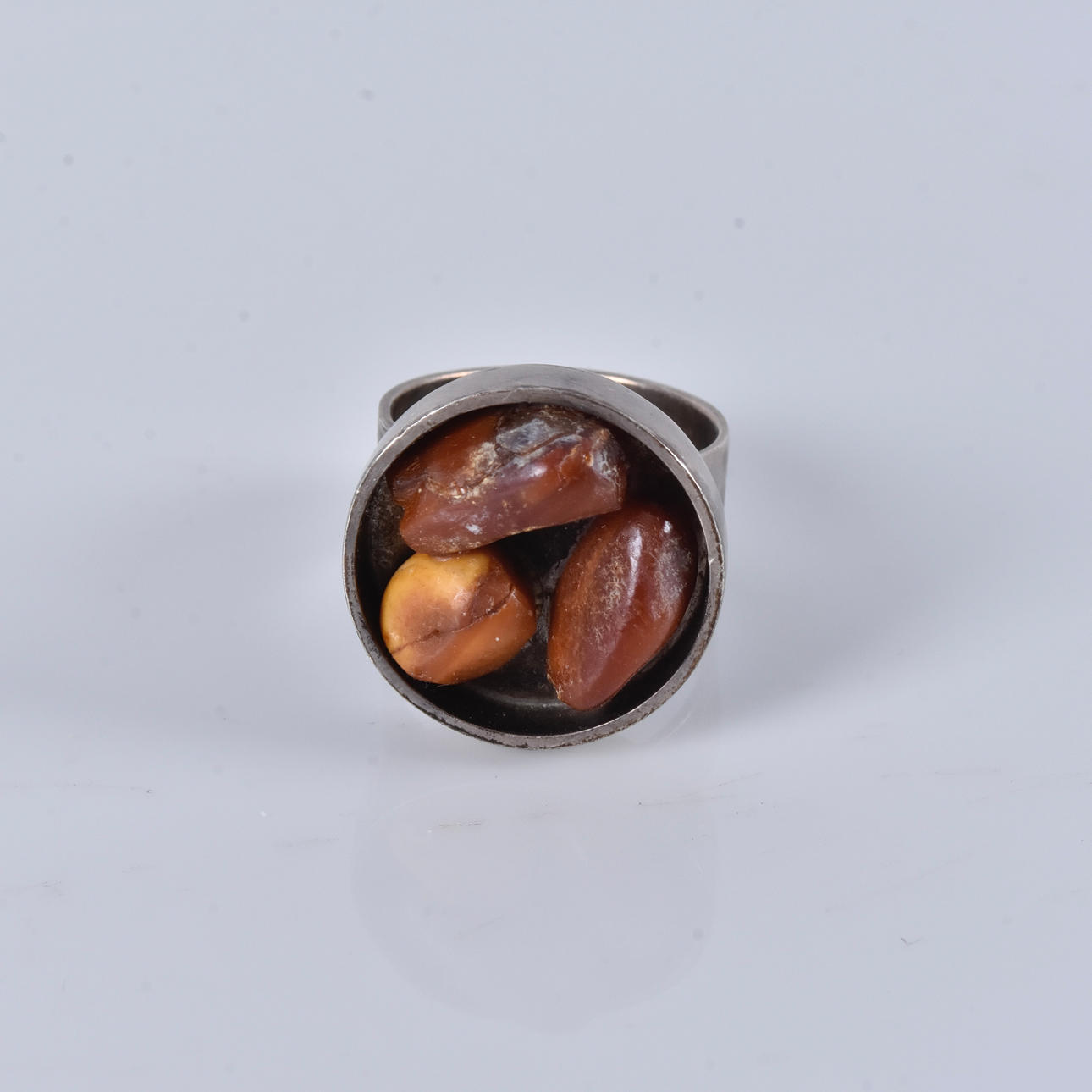 RING, with stones silver, Hugo Olsson Helsingborg 1973.