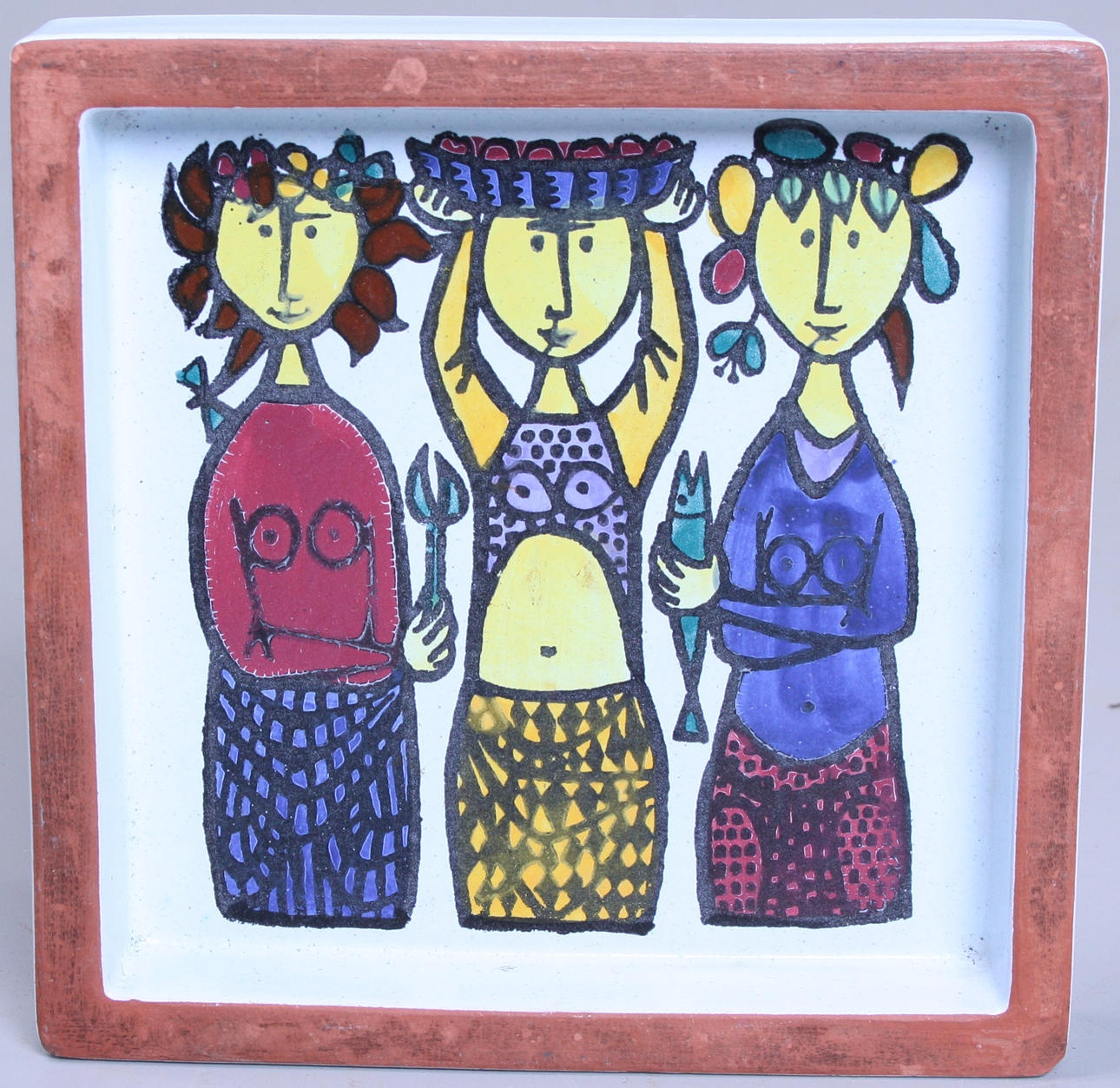 FAT i fajans, "Karneval" Stig Lindberg, Gustavsberg studio, 1950/60-tal.