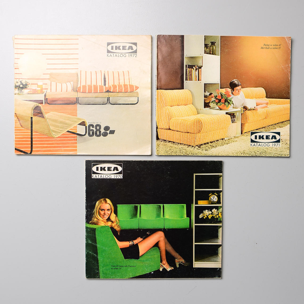 CATÁLOGOS DE IKEA, 1970, 1971, 1972.