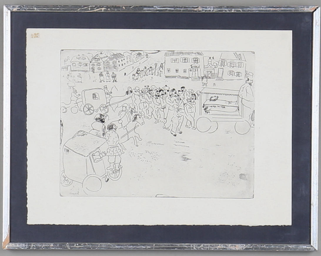 MARC CHAGALL. Etsning, troligen provtryck, signerad i plåten.