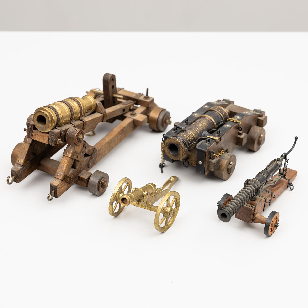 Miniatyrkanoner, 4 stk. 1900/2000'erne.