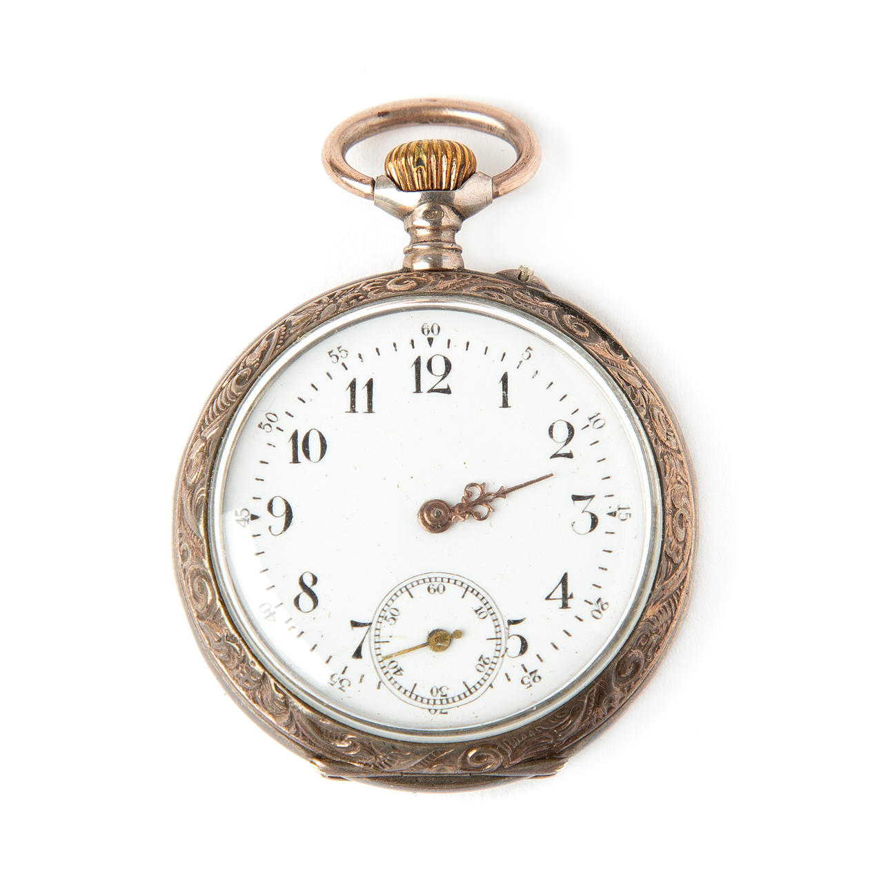 Silberne „Riksvapnet“ -Taschenuhr, Schweiz, um 1910.