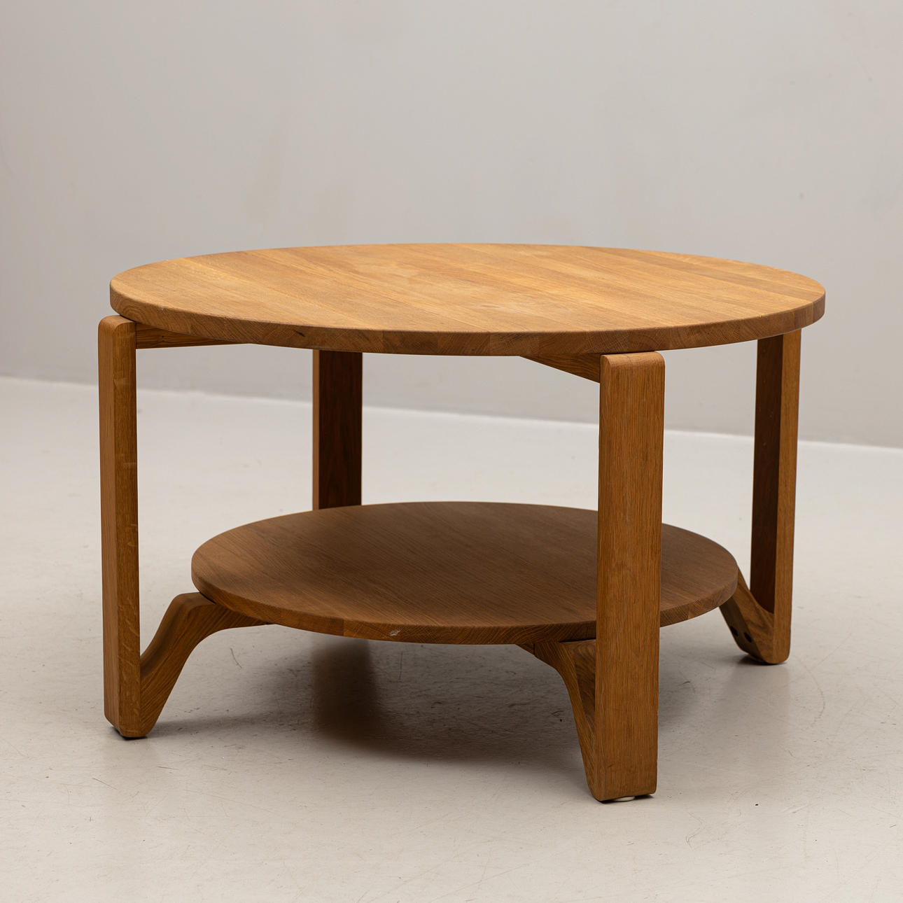 A 21st-century oak coffee table.