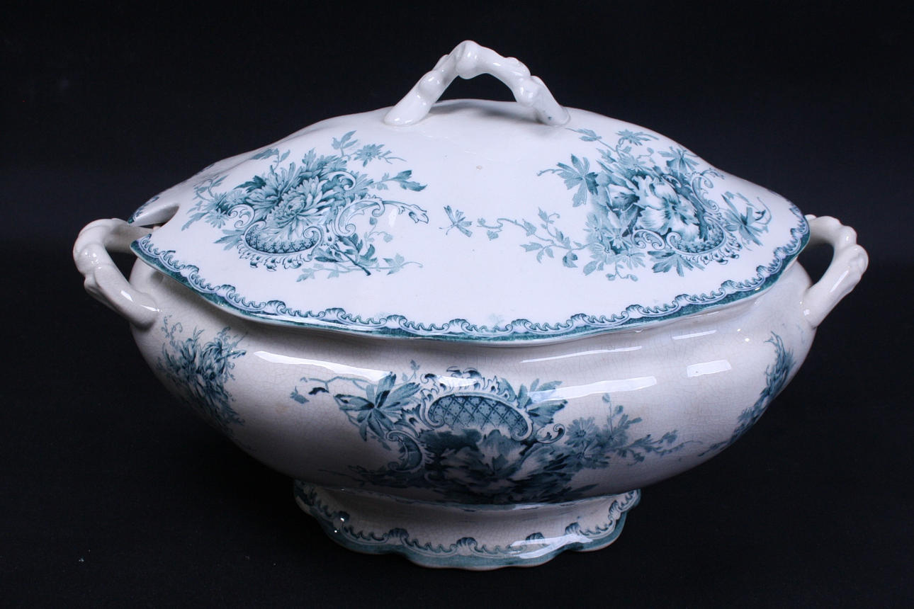 TERRIN, flintgods, "Grön Anna", Göteborgs porslinsfabrik, 1900.