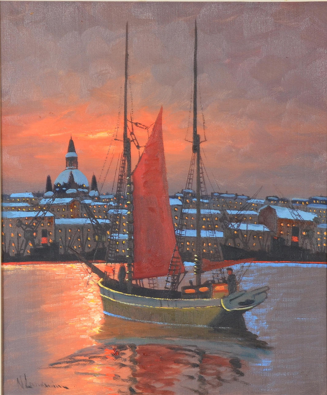 NILS LANDELIUS. Olja på duk.