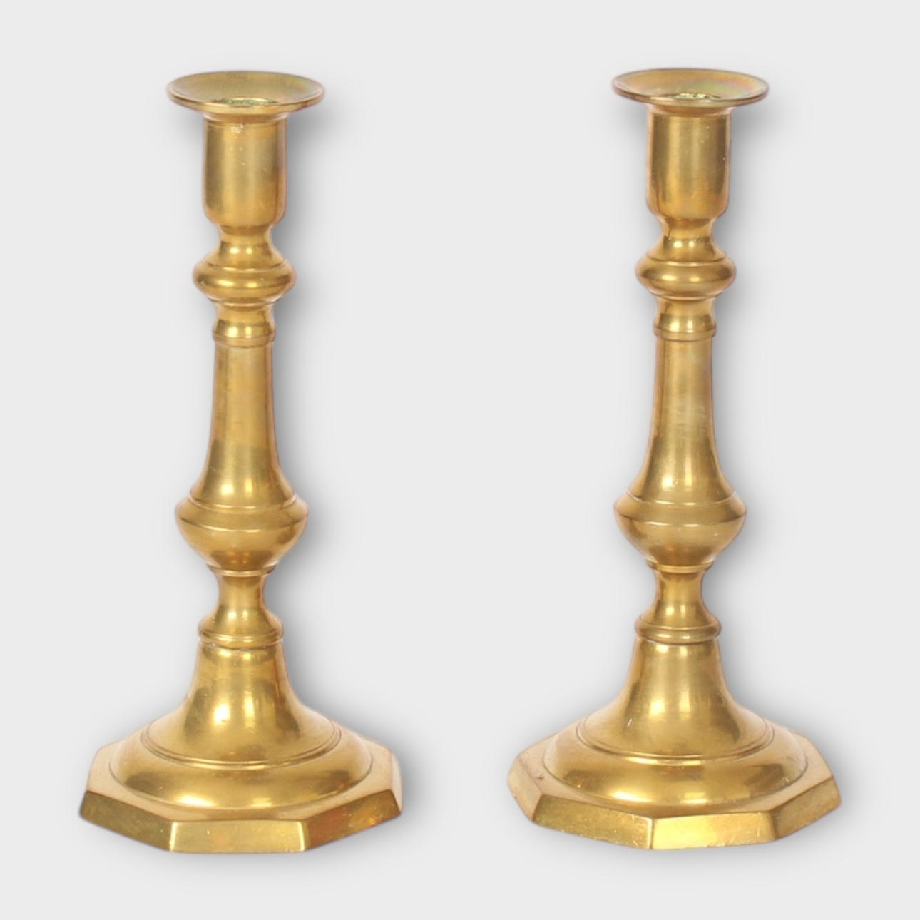 LJUSSTAKAR 2 st, mässing.