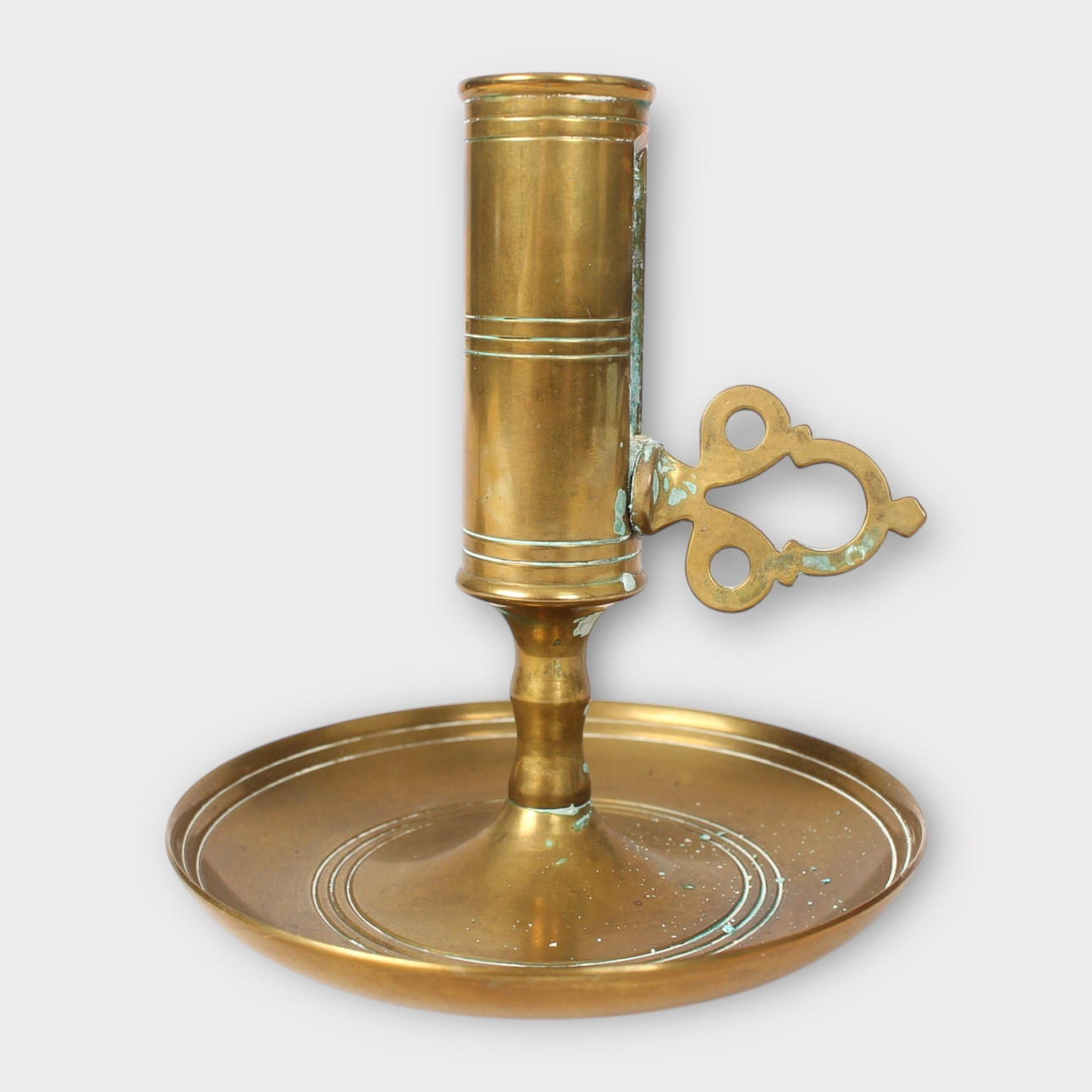 CANDLESTICKS 2 pcs, brass, singed MALM.