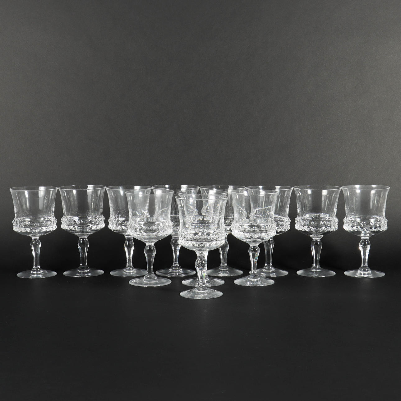 INGEBORG LUNDIN. Wine glasses Orrefors, Silvia, 12 pieces.