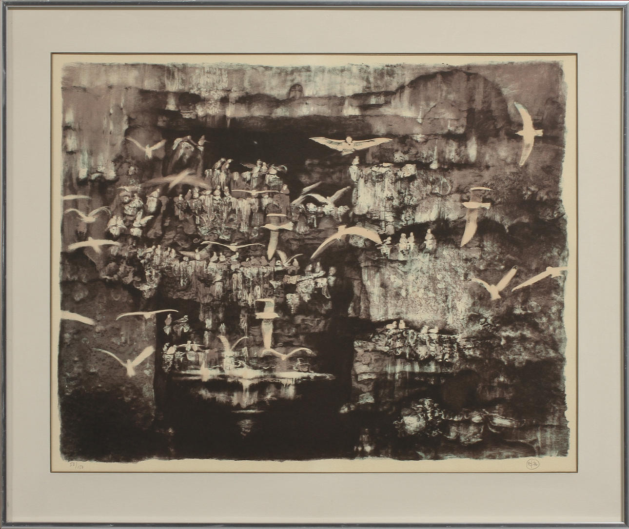 ROJ FRIBERG. Fåglar, litografi, signerad och numrerad 53/150.