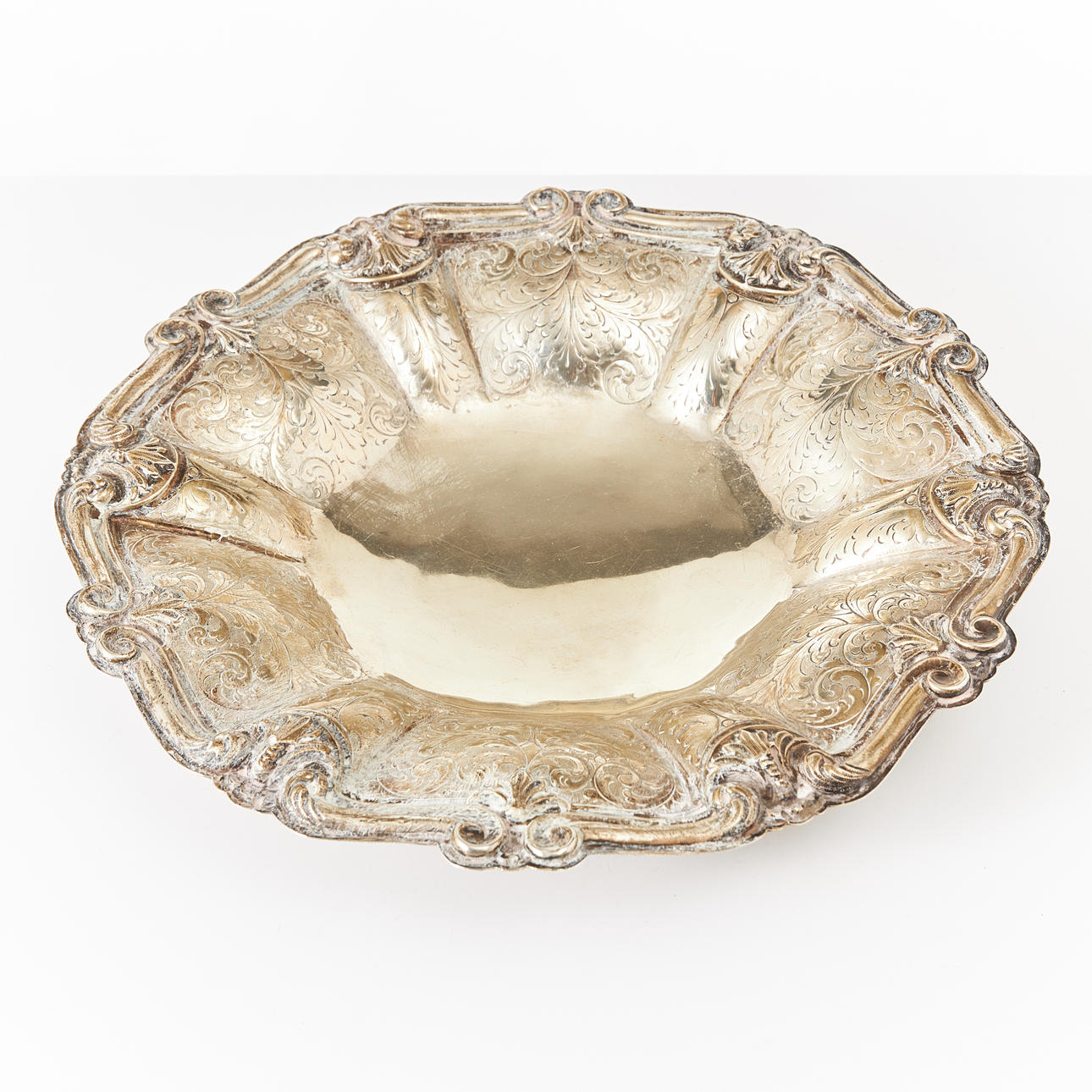 TRAY, silver, import stamped, unidentified country and silversmith, marked 830.