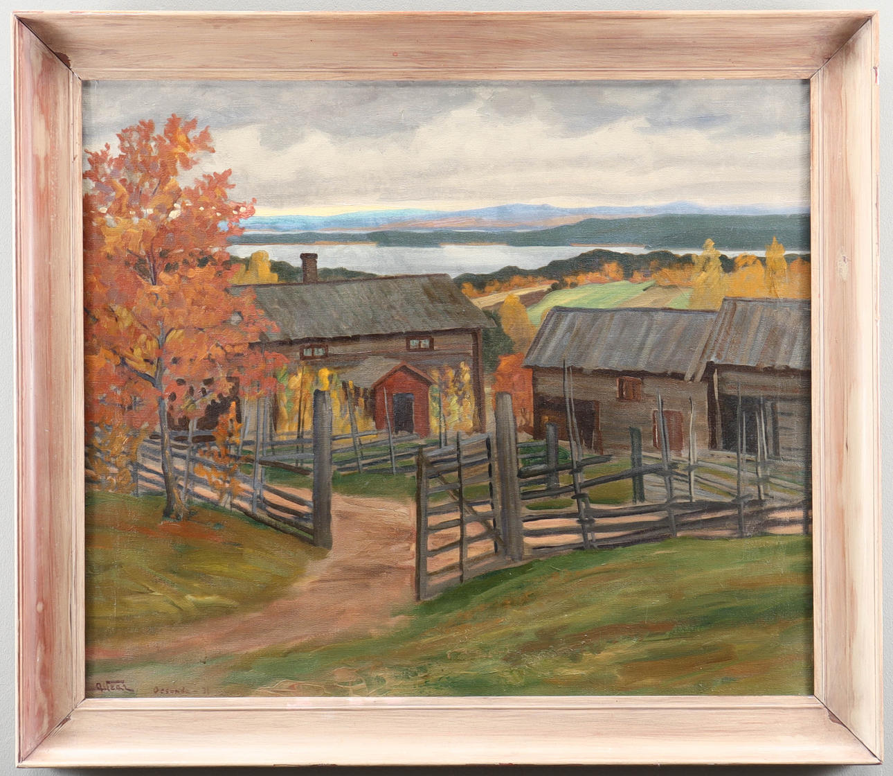 ANDERS ALTZAR oil on canvas, signed.