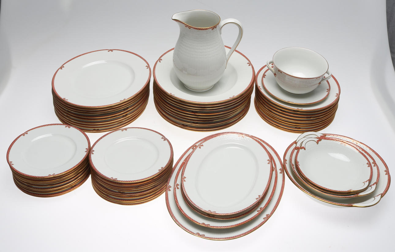 MATSERVIS, 67 delar, porslin, "Pimpernel," Rörstrand, 1950/60-tal.