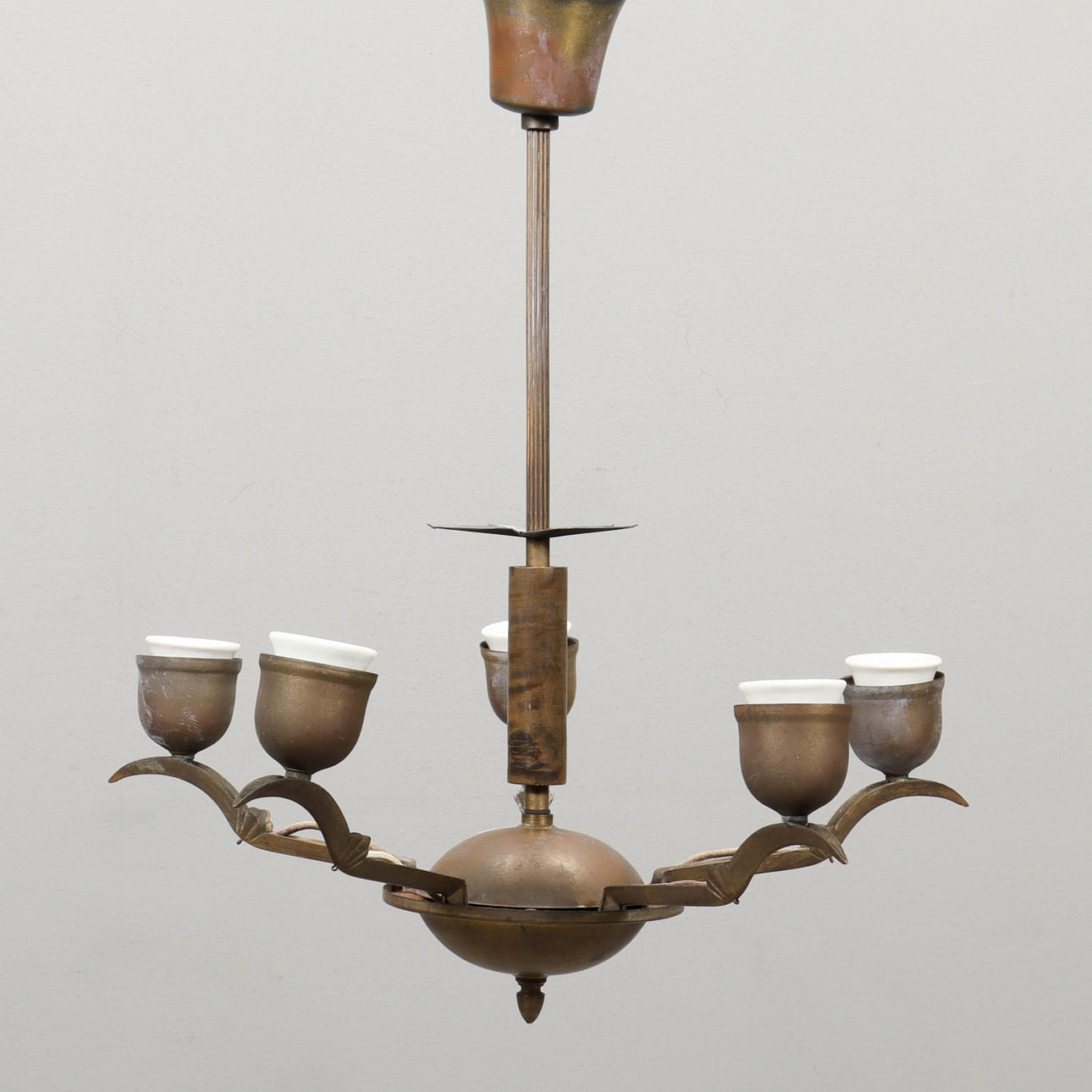 DECKENLEUCHTE Kupfer und Messing.