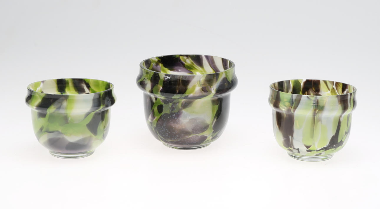 YTTERFODER, 3 st, glas, möjligen Kosta Boda.