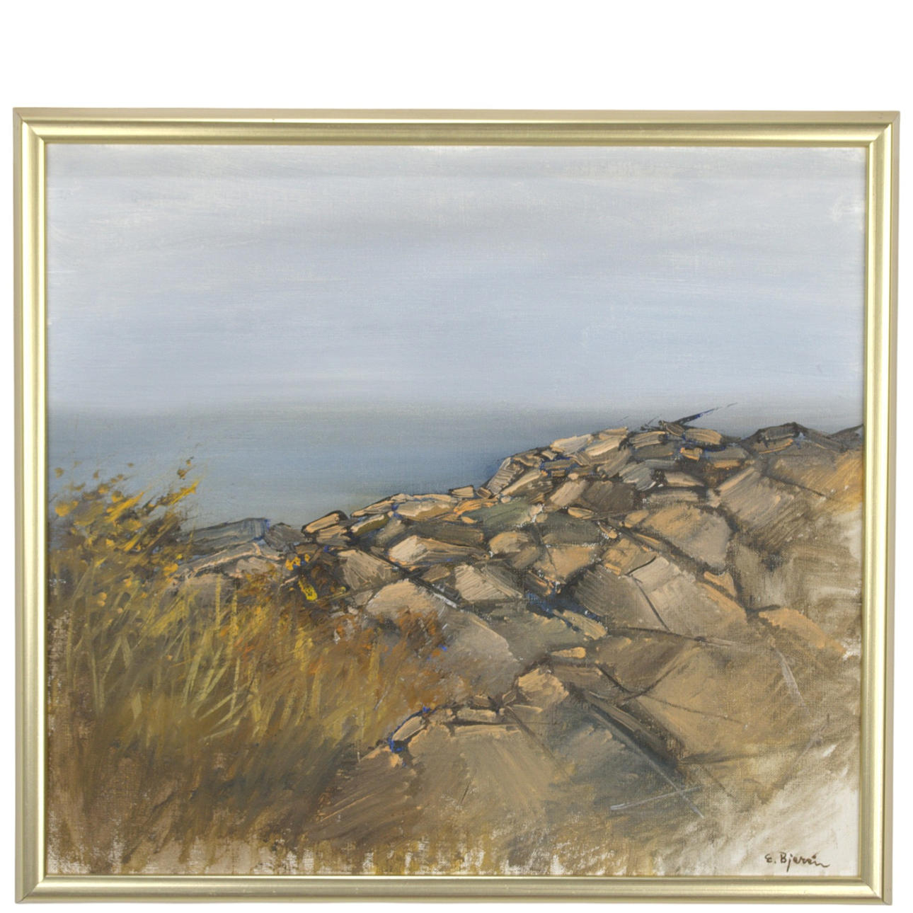 EKE BJERÉN. Öl auf Leinwand, „Autumn Cliffs“, signiert.