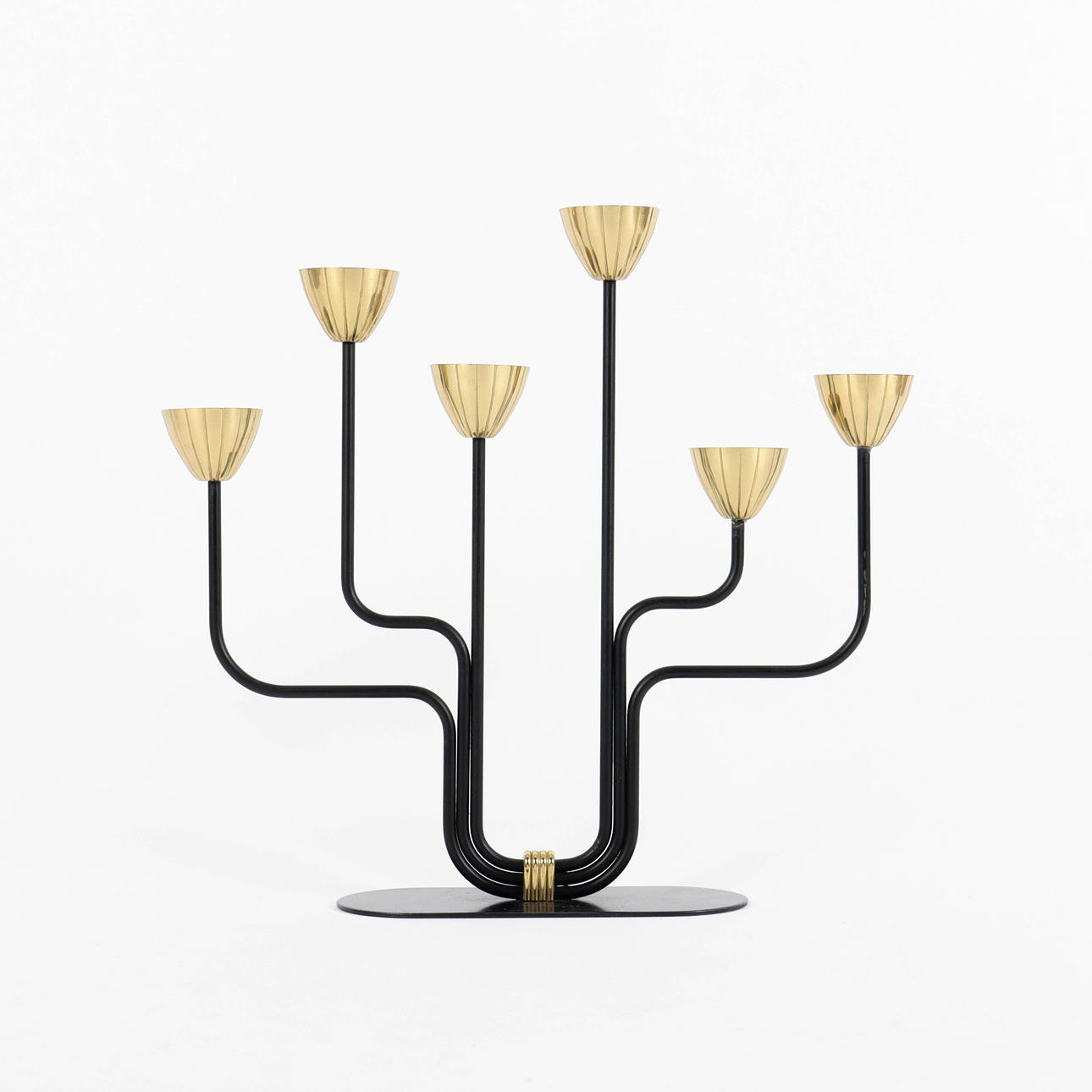 GUNNAR ANDER. Candlestick, Ystad Metall.