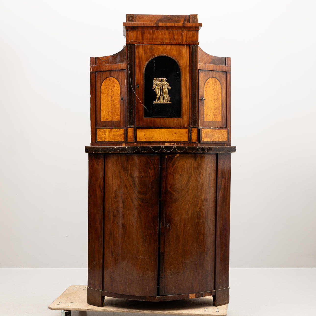 CORNER CABINETS. Biedermeier trolls Germany mid-19th century.