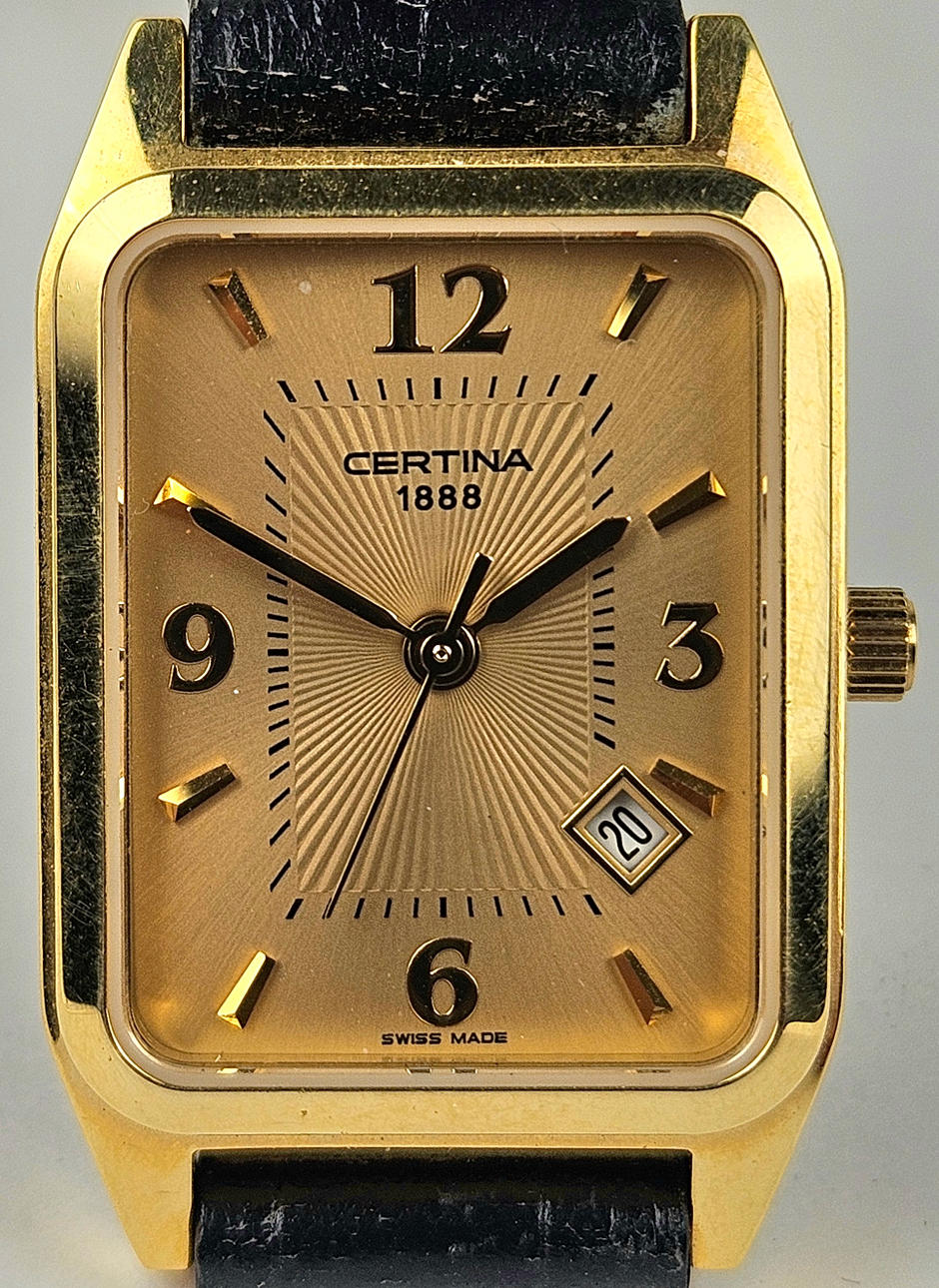 CERTINA. Wristwatch, gold, 18K.