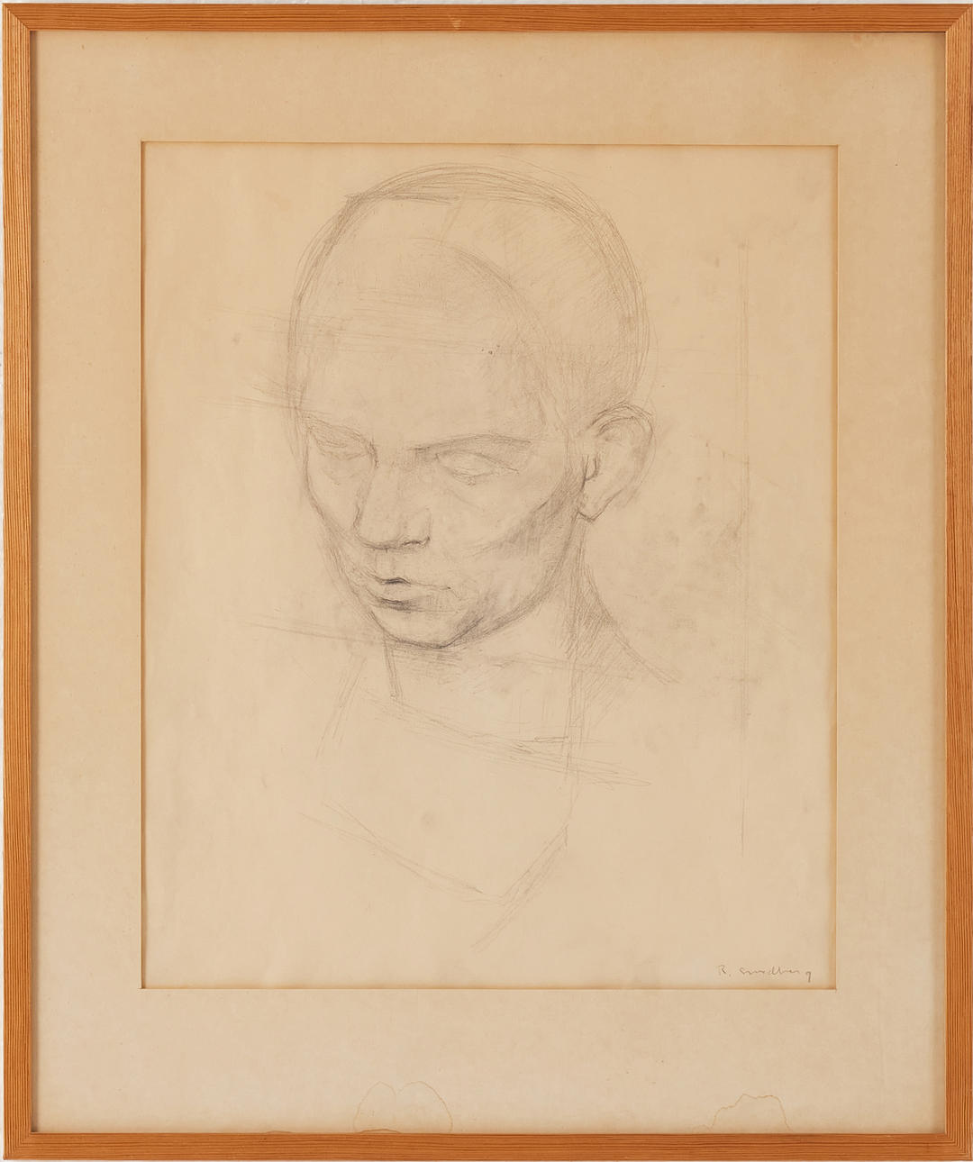 RAGNAR SANDBERG. Portrait, pencil.