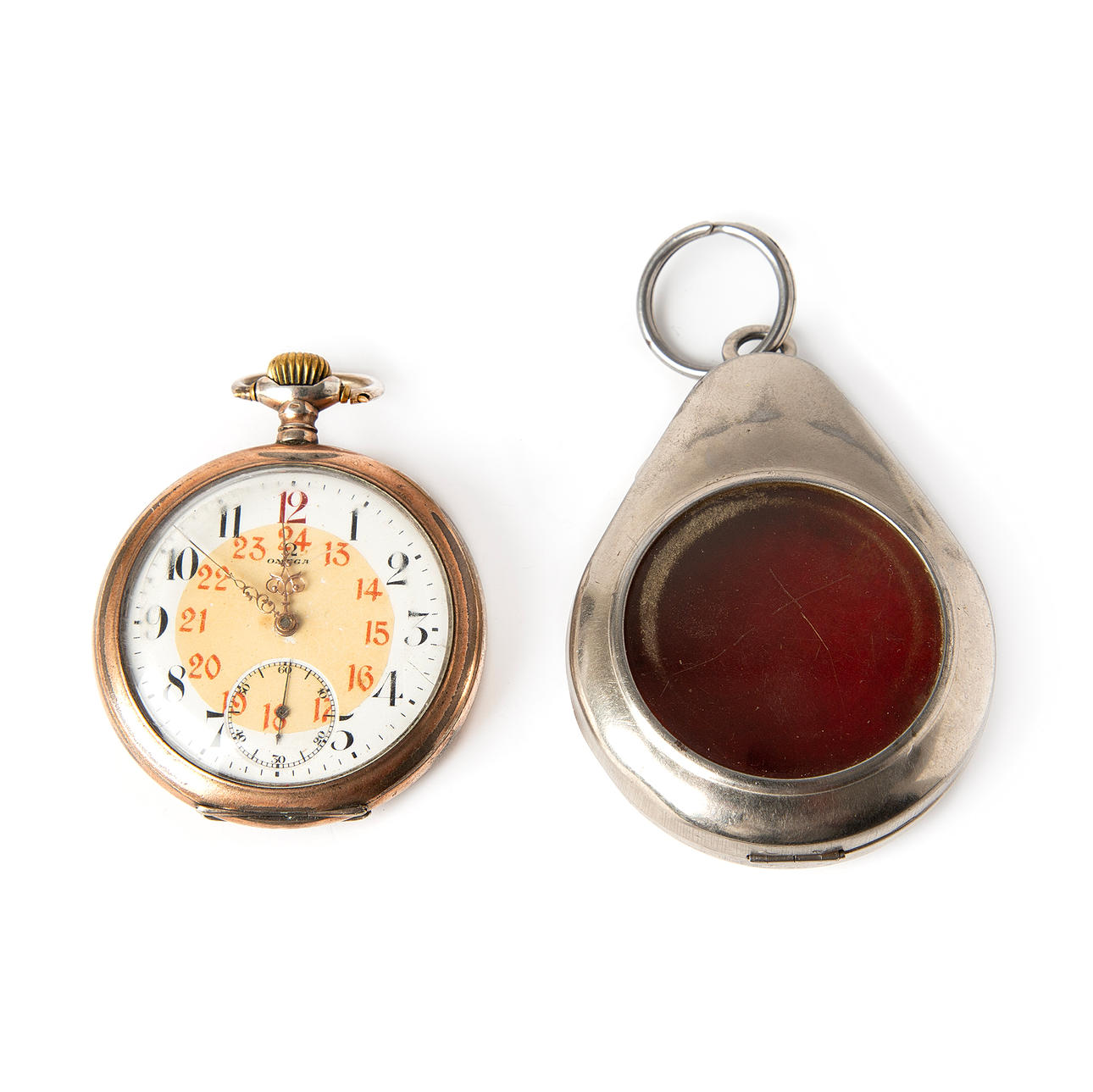 TASKUKELLO, hopeaa, Omega, 1900-luvun alkupuoli.