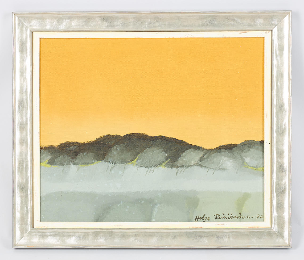 HELGA REINIKAINEN (1940-2018). Mountain landscape, signed and dated -72, oil on canvas.