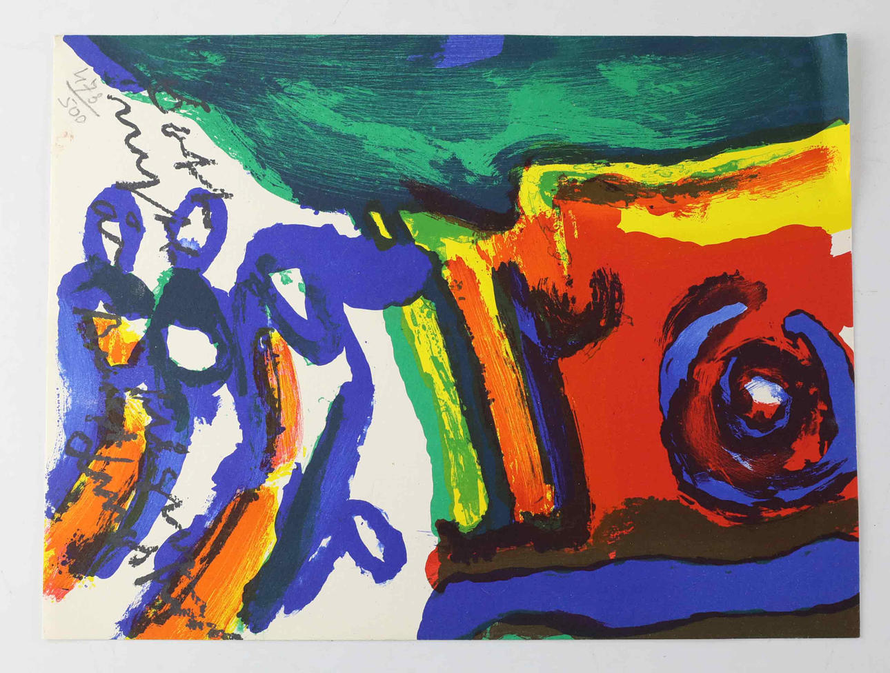 BENGT LINDSTRÖM. Lithograph, 473/500, composition with dedication, signed in print.