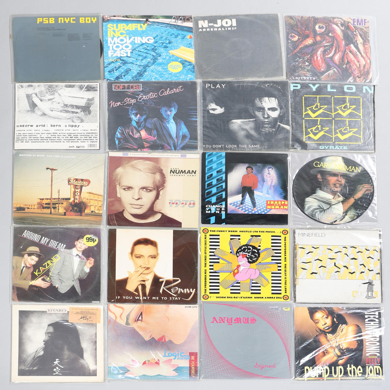 ELEKTRONISK/SYNTH-POP PÅ VINYL (ANTAL).