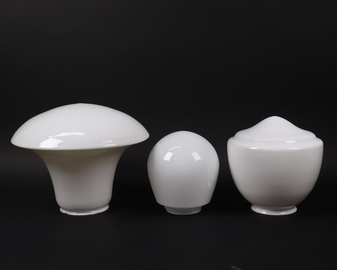 LAMPSKÄRMAR, vitt opalint glas, 3st.