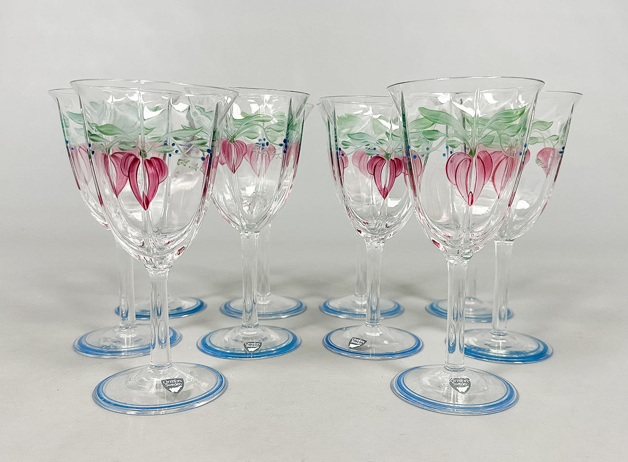 EVA ENGLUND. VINGLAS, 10 stk, „Maja“, Orrefors.