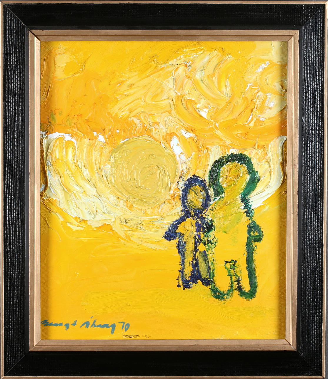 BENGT ÅBERG. Par i solsken, olja på duk, signerad och daterad -70.