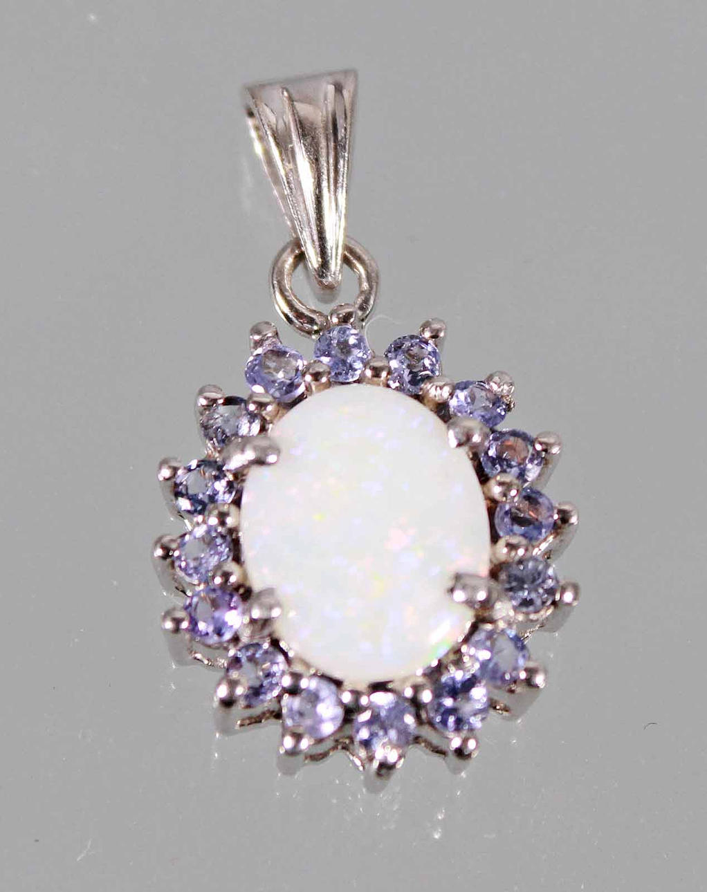OPAL - TANSANIT ANHÄNGER, Silber 925.