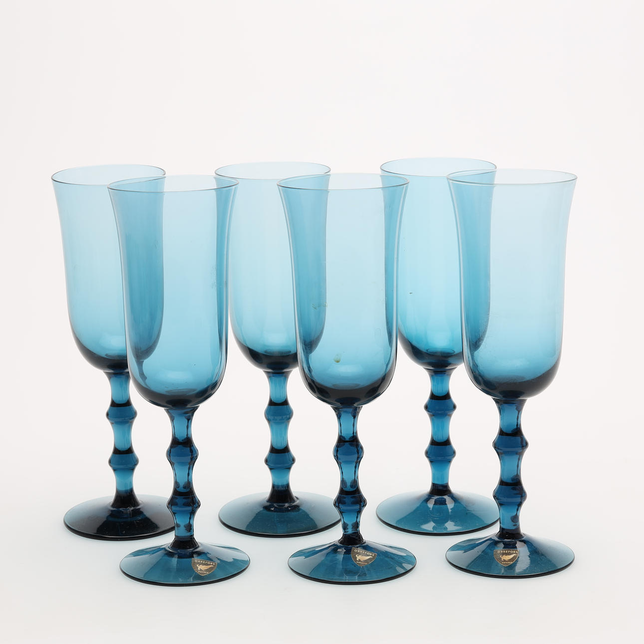 SIMON GATE. SAMPPANJALASEJA, 6 kpl, ”Salut”, Orrefors.